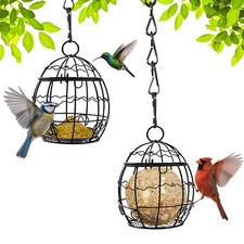 Lot de 2 Mangeoires à Suspendre pour Oiseaux Sauvages - Accessoire dAlimentat...