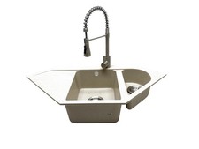 Double évier JOKER avec robinetterie et vidange - beige clair article de...