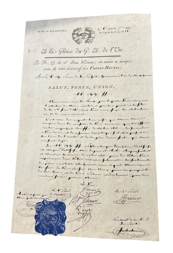 Diplôme maçonnique godf - diplôme,