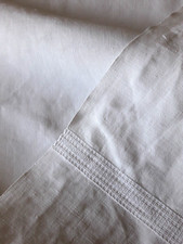 N31 Ancienne nappe en fil de lin à liteaux 175x220cm Old linen thread tablecloth