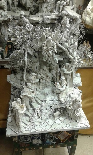 Crèche napolitaine marbrée