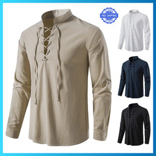 Chemise homme coton lin à