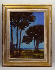 paysage  huile  "BOSQUET DES GRANDS LACS"   ARTISTE réf drouot artprice akoun