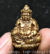 1.4'' Bronze Bouddhisme Jaune