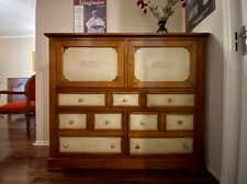 meuble bar champenois, bois massif merisier, l: 135cm, h:115cm, p:40cm