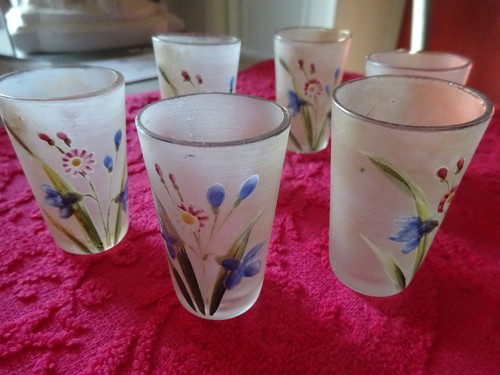 Verres émailles givrés - 6,