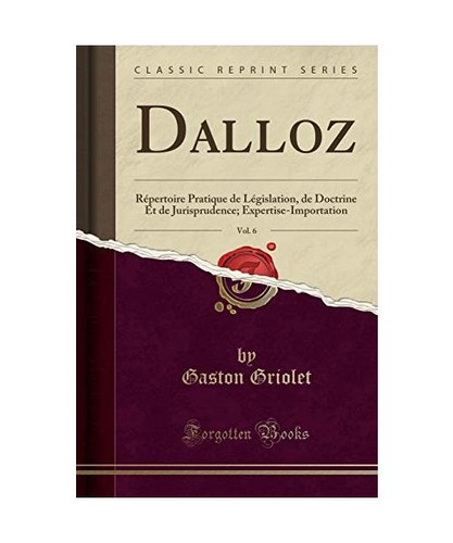 Dalloz vol répertoire - dalloz,, vol.