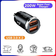 Chargeur Téléphone GPS allume cigare Voiture Rapide Double USB Rapide Universel