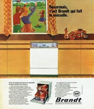 Publicité Advertising 089  1974  Brandt  lave vaisselle 12 couverts & sun