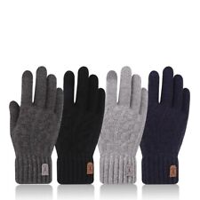Gants tricotés en laine polaire pour hommes, écran tactile, chaud, froid, hiver,
