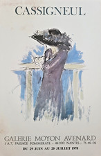 Cassigneul - Poster Original Exhibition - G. Moyon Avenard Nantes- 1978 - Rare