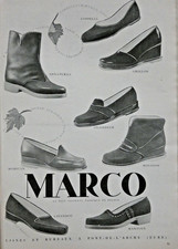 PUBLICITÉ DE PRESSE 1953 CHAUSSURES MARCO FABRIQUE FRANÇAISE DE PONT DE L'ARCHE