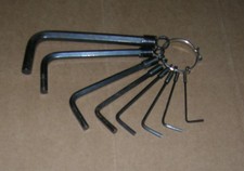 Trousseau de 8 Clés Allen 6 pans de 8 à 1,5 mm