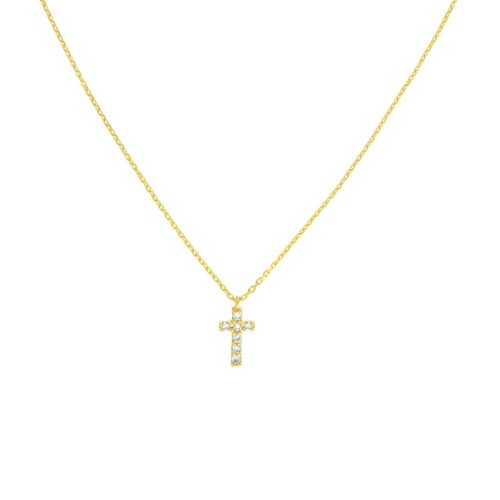 Pendentif croix diamant - croix, en
