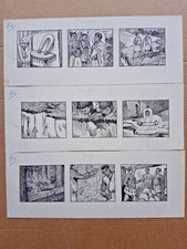 3 planches de BD originales