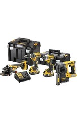 Pack Dewalt 4 Machine Avec 3 Batterie 5Ah Perfo Meuleuse Visseuse A Choc Visseus