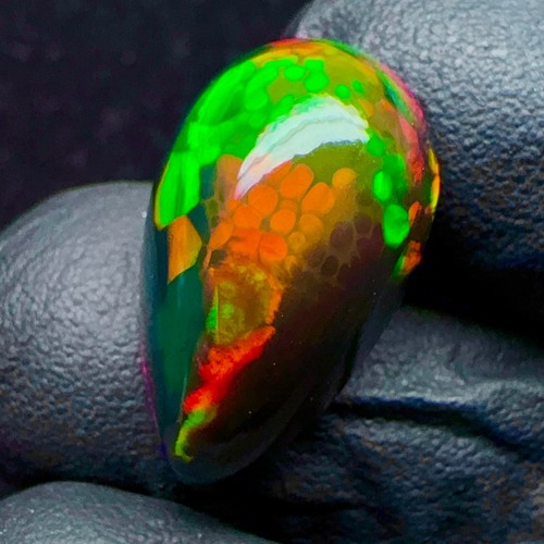 Cabochon naturel opale feu - naturel,