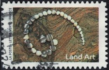 France 2024 Oblitéré Used Land Art Spirale de galets blanc sur roche Y&T FR 2378