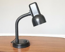 Vintage MId Century 60s MG Desk Lamp All Black.
