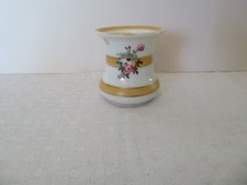 ancien petit vase ou essuie plume en porcelaine à décor de fleur