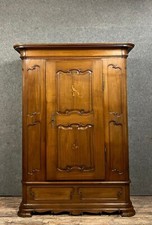 Magnifique bonnetière style Louis XIV en merisier et marqueterie vers 1900