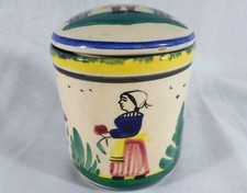 ( 02 ) POT COUVERT / POT A CIGARE / TABAC FAIENCE  HB QUIMPER