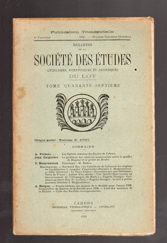Societe etudes lot 1926 - societe, du