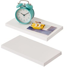 Étagère murale blanche - 30 cm - En chêne massif - Petite étagère flottante -...