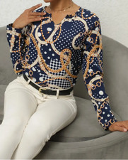 haut femme col en V , a motif