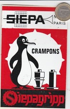 AUTOCOLLANTS. C16.  Pneus. SIEPA. Crampons. Nice - Paris . Vintage.