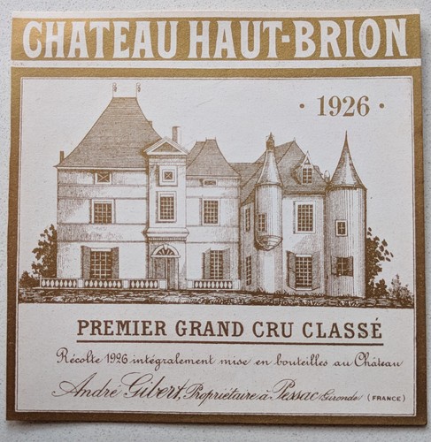 étiquette château haut brion - château,