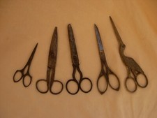 LOT OF ANTIQUE STILL SCISSORS,5 PIECES