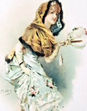 Ancienne affiche lithographié sur papier épais, signature dans la planche.