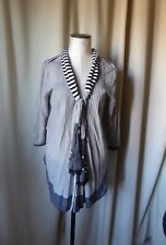 ONE STEP Tunique blouse ample asymétrique cotons imprimés gris 40 42