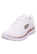 SKECHERS Sport Femmes Gracieuse Obtenir Connected Baskets Chaussures Blanc Or