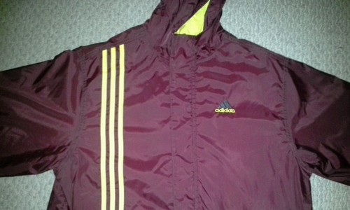 Adidas hooded jacket - hooded, maroon