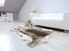 Véritable Renne Tapis Peau