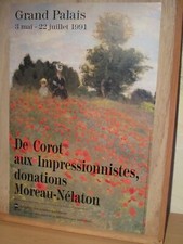 Affiche d'exposition Impressionnistes / old art exhibition poster Paris 1991  