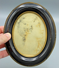 ANCIEN CADRE OVALE NOIR