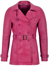 Manteau Trench En Cuir Femme