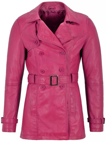 Manteau trench cuir femme - en,