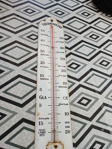 Thermomètre émaillé ancien - thermomètre,