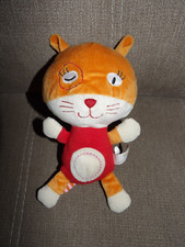 Doudou Peluche OXYBUL  Eveil et jeux  Renard Orange Rouge Ecru