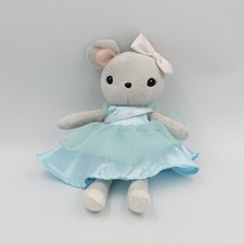 Doudou souris grise robe satin bleu tutu H&M - 29225