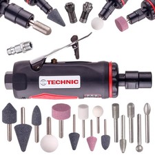 Meuleuse droite pneumatique – Kit 15pcs Pierres à meuler & Fraises 3mm/6mm