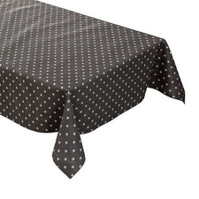 Nappe de Table en Toile Cirée Noël 01289-03 Blanc Étoiles Sur Gris