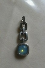 pendentif pierre lang acier pierre bleu comme neuf 