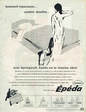 publicité Advertising 11211  1961  matelas Epéda springwall sommeil réparateur