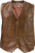Rindslederweste Gilet Western