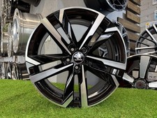 4X R17 Pouce 5X100 Jantes Noires Poli Style Skoda Scala: S'adapte Pour Fabia